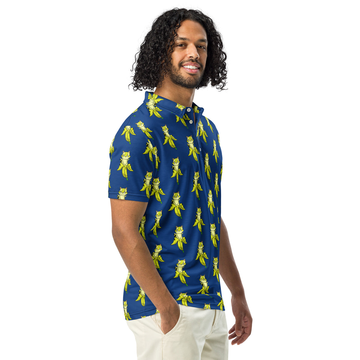 Boone the Banana Raccoon Men's slim fit polo – SCH-ART